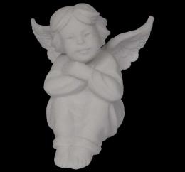 SYNTHETIC MARBLE CHERUB ANGEL SEATED
